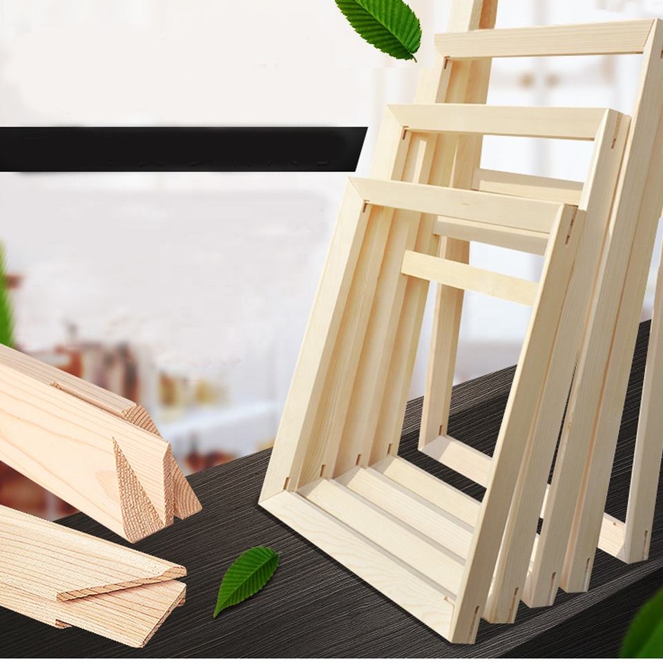 Pine Wood Solid Wooden DIY Stretcher bar canvas frames for painting by numbers