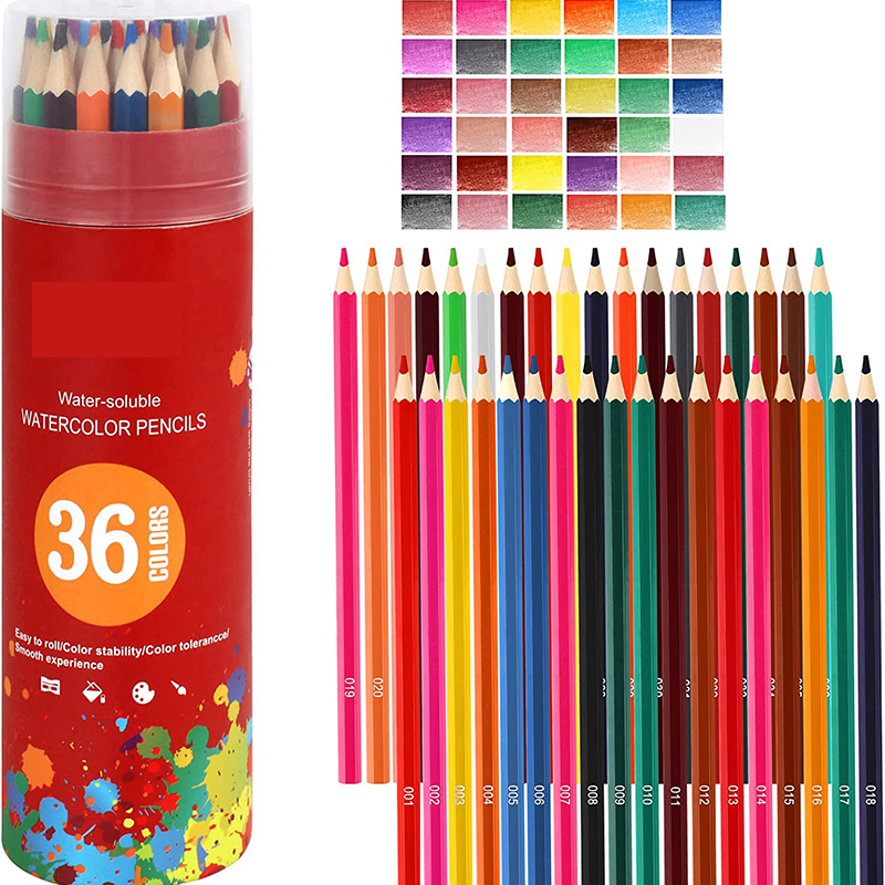 36-Color Watercolor Pencils, Water Color Pencils Set, Artist Drawing Pencils, Colored Pencils for Adult Coloring, Sketch Drawing Pencil Art Supplies, Coloring Pencil Set for Painting,Teens, Child